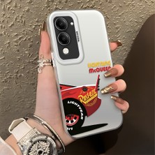 Ucuc Vivo Y04 Uyumlu Sert Akrilik Arka Silikon Kenar Lens Koruma Şık Baskı Kılıf