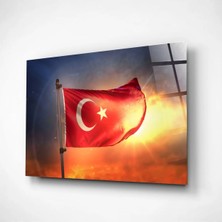 Alper Reklam Türk Bayrağı Cam Tablo