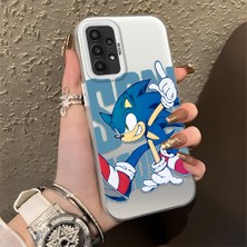 Ucuc Samsung Galaxy A23 4g/5g Uyumlu Sert Akrilik Arka Silikon Kenar Lens Koruma Şık Baskı Kılıf