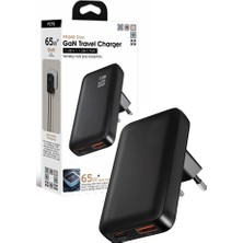 Light Nova 65W Gan Pd Hızlı Şarj Adaptörü | | 1xusb | 1xtype-C | Yenilikçi Hızlı Ince Şarj Adaptörü