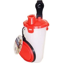 Zemira Home Köpek Seyahat Suluğu ve Mama Kabı Turuncu 350 ml