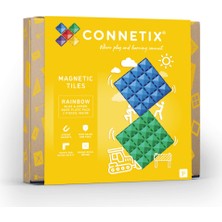 Connetıx   Connetix Rainbow Blue & Green Base Plate Manyetik Bloklar - 2 Parça