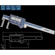 Dasqua 20-150MM Iç Çap Kanal Kumpası IP67 Yağa, Suya Dirençli 0.01MM 2580-5105