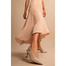 Sovenso Aura Suni Deri Taşlı Sivri Burunlu Gold Stiletto