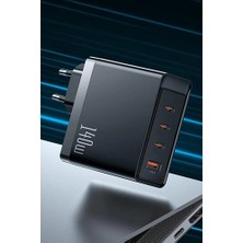 Light Nova 140W Gan Pd Hızlı Şarj Adaptörü | | 1xusb | 3xtype-C | Laptop ve Telefon Uyumlu