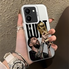 Ucuc Vivo Y27 5G/Y27S Uyumlu Sert Akrilik Arka Silikon Kenar Lens Koruma Şık Baskı Kılıf