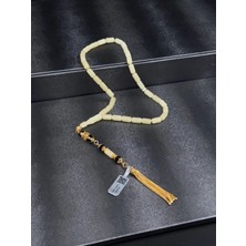 Premium Baltık Amber Kraliçe Kaya Damla Kehribar Tesbih Özel 22K Altın Kaplama Püskül