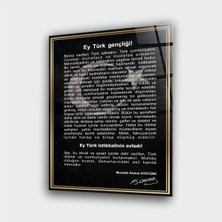 Alper Reklam Atatürk Gençliğe Hitabe Cam Tablo