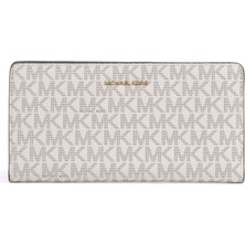 Michael Kors Kadın Marka Logolu Birden Fazla Kart Yuvalı Kağıt Para Bölmeli Bej Cüzdan 32S5GYTP3B 149