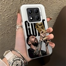 Ucuc Xiaomi Redmi Note 14 Pro 4g/5g Uyumlu Sert Akrilik Arka Silikon Kenar Lens Koruma Şık Baskı Kılıf