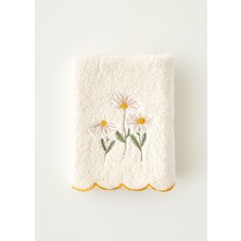 Bella Maison Daisy Scallop Kenar Yüz Havlusu Bej (50X90 Cm)