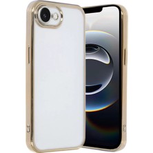 Zemira Home Newface Apple iPhone 16E Kılıf Razer Lensli Silikon - Gold