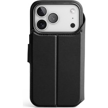 Vonmahlen iPhone 17 Pro Vegan Deri Folio - Siyah