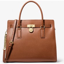 Michael Kors Kadın Marka Logolu Gold Aksesuar Detaylı Ayarlanabilir Omuz Askılı  Günlük Kullanıma Uygun Şık Görünüşlü Kahverengi Omuz Çantası 30F5GNXS3L 230