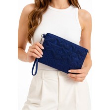 Wikidays.s Moda Trendi Kadın Orta Boy Yıldız Desenli El Çantası - Parlak Dokulu Bilek Askılı Portföy Clutch