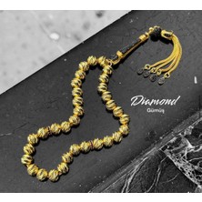 Diamond Serisi 22K Altın Kaplama Gümüş Tesbih