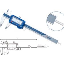 Dasqua 0-200MM Yuvarlak Çubuklu Dijital Kumpas 2000-1610
