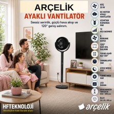 Arçelik  Kullanımı Kolay Dijital Kontrol Paneli  ve 55 Watt Güçlü Motoru ile Güçlü Ayaklı Vantilatör