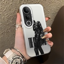 Ucuc Vivo V50 Lite 4g/5g Uyumlu Sert Akrilik Arka Silikon Kenar Lens Koruma Şık Baskı Kılıf