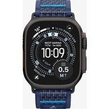 Spigen Apple Watch 49/46/45mm Ultra 3/2/1 / Seri 11/10/9/8/7 ile Uyumlu Kordon Band Athlex Air 2 Nefes Alabilen Kumaş Lacivert Kayış - AMP10608 (Spigen TR Garantili)