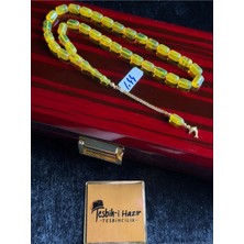 Premium 1.44 Gr. 14K Altın Püsküllü Full Damarlı Sıkma Kehribar Tesbih