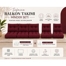 Sofmina Leke Tutmaz 3-1-1 Balkon Bahçe Minder Seti - Fermuarlı Yıkanabilir Içi Dolu