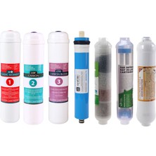 E-Water Kapalı Kasa Su Arıtma Cihazı Filtresi - Inline 7 Aşamalı Su Arıtma Filtre Seti - Detox - 4'lü