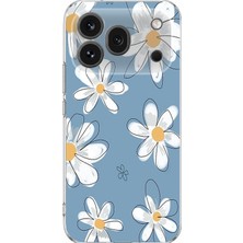 TechTree Honor 600 Pro Uyumlu Mavi Papatya Bahçesi Baskılı Silikon Kılıf