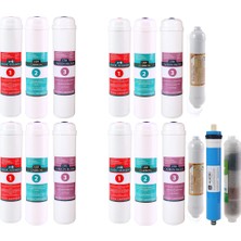 E-Water Kapalı Kasa Su Arıtma Cihazı 2 Yıllık Filtre Seti 16 Filtreli 2 Yıllık Full Set Vontron Membranlı