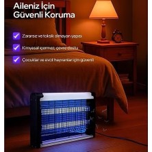 GUNKES 6W Elektrikli Uv Mor Mavi Işıklı Sessiz Sinek Kovucu Sivrisinek Öldürücü Lamba Kapan Cihaz