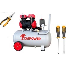 Kayasan Catpower 1154 50 Lt 2 Hp 8 Bar Hortum Hava Tabancası Duz Yıldız Darbeli Tornavida Darbeli