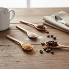6'lı Doğal Ahşap Mini Servis Kaşığı Seti – 16CM Küçük Baharat, Kahve, Çay, Tatlı ve Bal Kaşığı | Çizmez Dekoratif Ahşap Mutfak ve Masaüstü Aksesuarı | Çok Amaçlı Kullanım