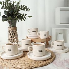 Deep Mottolu Stackable Çay Takımı 12 Parça 6 Kişilik 22650-55