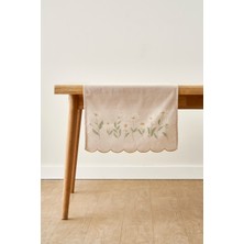 Bella Maison Daisy Scallop Kenar Runner Bej (50X150 Cm)