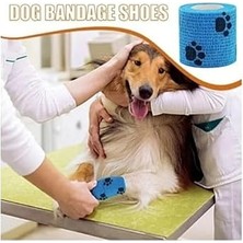 Octacare Kendinden Yapışkanlı Kedi & Köpek Pati Bandajı – Ayak Koruyucu Ayakkabısı 5 cm x 4,5 Metre 2 Adet Mavi