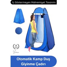 Svein #çadır Giyinme Çadırı Otomatik Kamp Duş Çadırı Tuvalet Kabini Pencereli Fermuarlı Iç Göstermeyen Portatif Prova Kabin Deniz Pazar Fotoğrafçı Kullanımı Taşıma Çantalı 120X120X190 cm