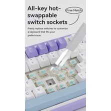 Ajazz AK980 Kablosuz Hot-Swap Tft Ekranlı Mekanik Oyun Klavyesi 8.000 Mah Batarya Siyah - Maillard Switch