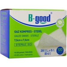 B-Good Gaz Kompres 7,5cm x 7,5cm 100 Lü