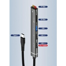 Type-C Uclu 15 Uyumlu Sd Kart Tf Kart Micro Sd Kart Okuyucu USB 3.0 Girişli 10 ve Galaxy S23 Uyumlu Tak Çalıştır ZR562