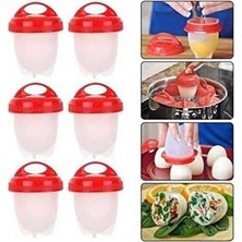 -Silikon Yumurta Haşlama Kabı 6lı Set
