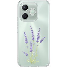 TechTree Honor 600 Lite Uyumlu Lavanta Çiçek Tasarımlı Baskılı Silikon Kılıf