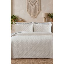 Doqu Home Akdeniz Milas Yatak Örtüsü Tek Beyaz