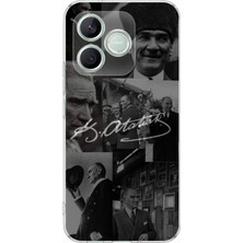 TechTree Honor 600 Lite Uyumlu Kemal Atatürk Imza Baskılı Silikon Kılıf