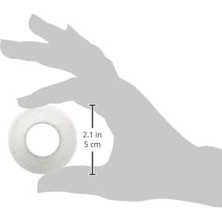 Group 830518 Paslanmaz Çelik Düz Pul, 2,2 cm Çap, 10'lu Paket