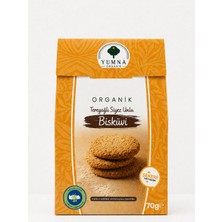 Yumna Organik Organik Sertifikalı Tereyağlı Siyez Unlu Bisküvi Katkısız 70GR.