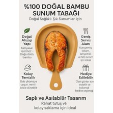 Bambu Sunum Tabağı – Saplı Ergonomik Tasarım, Doğal Ahşap, Çevre Dostu, Kahvaltı, Peynir, Meze ve Tatlı Sunumu Için Şık ve Dayanıklı