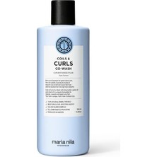 Maria Nila Coils & Curls Co-Wash, 350 Ml, Kıvırcık ve Dalgalı Saçlar Için, Jojoba Yağı Yıkarken Nemlendirilir, Bukle Geliştirme Için Shea YAĞI,%100 Vegan