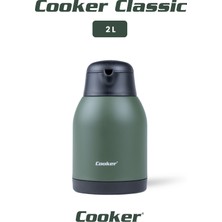 Cooker Classic 2 Litre Paslanmaz Çelik Termos Yeşil CKR2038