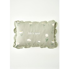 Bella Maison Daisy Scallop Kenar Boncuklu Dekoratif Yastık Kılıfı Bej (35X50 Cm)
