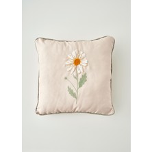 Bella Maison Daisy Biyeli Punchlı Dekoratif Yastık Kılıfı Bej (43X43 Cm)